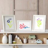 Wildflower Painting Template Flower Plant Spray Painting – Image 3
