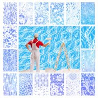 Wildflower Painting Template Flower Plant Spray Painting – Image 2