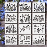 Wildflower Painting Template Flower Plant Spray Painting – Image 10