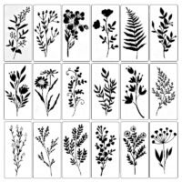 Wildflower Painting Template Flower Plant Spray Painting – Image 8